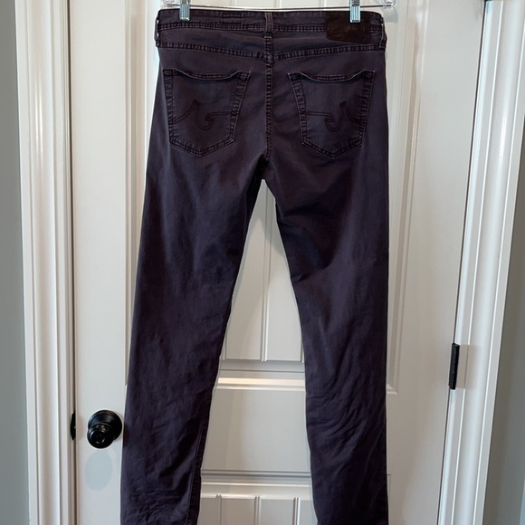 Eggplant purple Adriano Goldschmied Matchbox slim straight denim pants size 30 - Picture 8 of 15